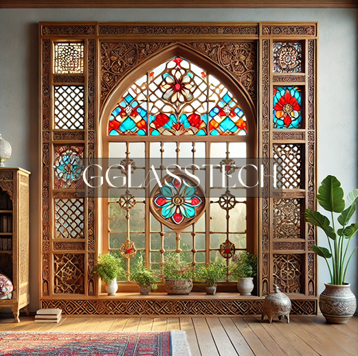 تصویری از دکور شیشه ای مدل ارسی